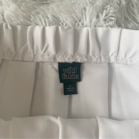 Nwt WILD FABLE Woven White A line Tennis Pleated Mini Skirt High Rise - Picture 5 of 10